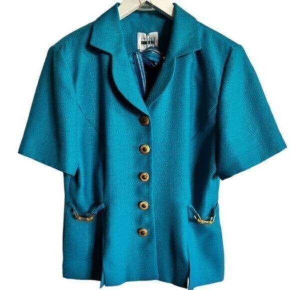 VINTAGE 80’s - Leslie Fay Women’s Business Suit Blazer/Skirt - Size 12 Petite - Picture 1 of 13